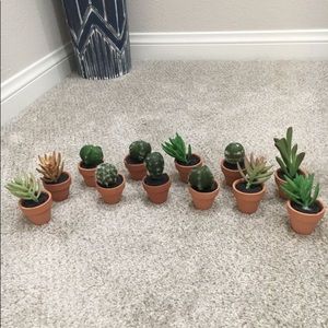 Mini artificial succulents